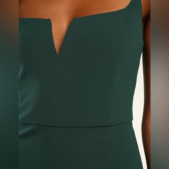Lulus Chic Contender Emerald Green Notch Neck Maxi Dress - worn once! - Picture 2 of 6